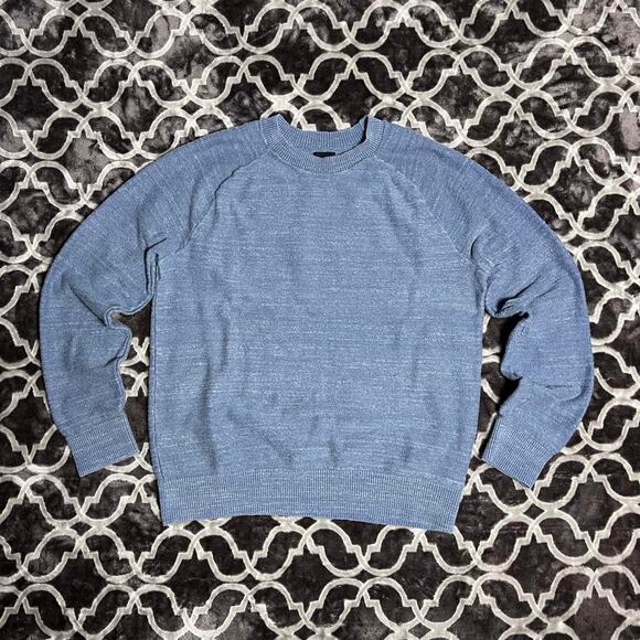 Gap Cotton Tweed Sweater Women's Medium Pullover Crewneck Light Blue Jumper - Picture 1 of 8